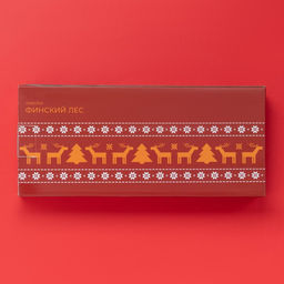 Блюдо новогоднее Доляна «Финский лес», 28×12.3×3.2 см, керамика, белое