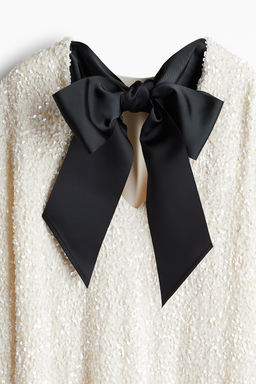 MAMA Vestido de lentejuelas con lazada - H&m фото 6