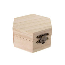 Цена за 2 шт. Шкатулка для росписи дерево «Шестигранник» 9×4.5×8 см