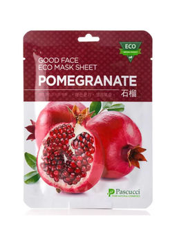Good Face Eco Mask Sheet Pomegranate - Тканевая маска для лица с экстрактом граната, 23 мл