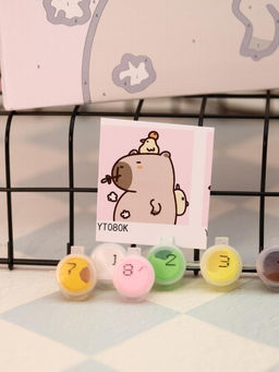 Картина по номерам на подрамнике Draw Me! Capybara and ducks, (20*20 см)