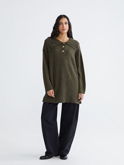 Polo Yaka Kad?n Triko Kazak