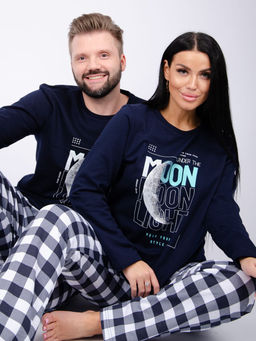 Пижама Луна футер с начёсом, трикотаж - Малина фото 7