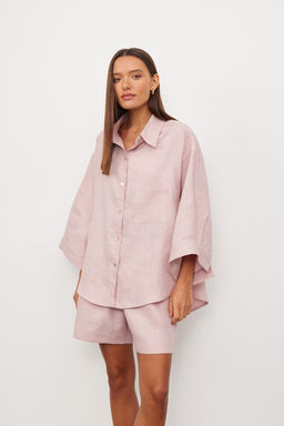 Рубашка S242_Seashell Pink/Пудровый