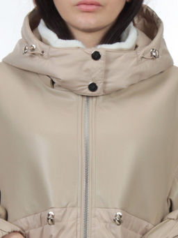 H24-210 BEIGE Куртка демисезонная женская (100 гр. холлофайбер) - Fashion фото 4