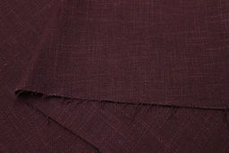 Мерный лоскут(ткань в отрезах) - Крапива Рами (Ramie)-диагональ, цв.Темно-вишневый, ш.1.4м - Купава фото 2