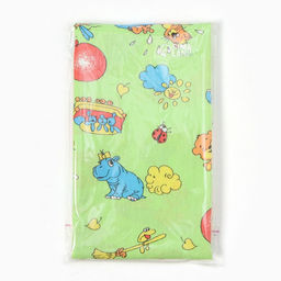 Пеленка Крошка Я Зоопарк цв.зеленый, 70*120 см, 100% хлопок  фото 5