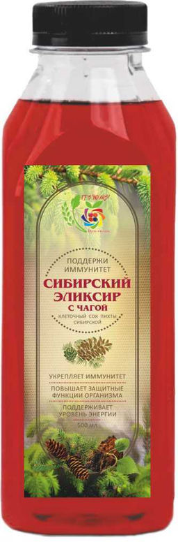 Сибирский эликсир с Чагой (клеточный сок пихты сибирской) / 500 мл / ITS YORS
