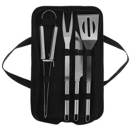 Набор для барбекю Maclay: вилка, щипцы, лопатка, нож, 38.5 см  фото 4