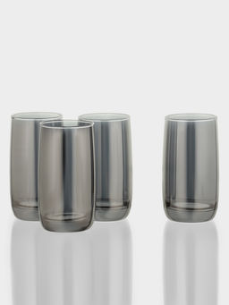 Набор стаканов  «Сияющий графит», 330 мл, 4 шт., стекло, серый
