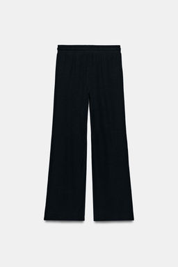 PANTAL?N RECTO RIB / Negro