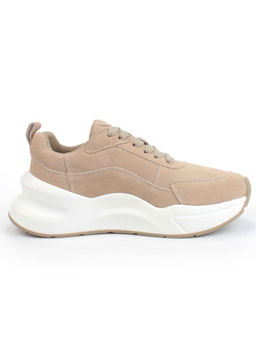 05-A504-4 DK. BEIGE Кроссовки женские (натуральная замша)