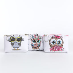 Цена за 2 шт. Кошелёк детский «Совушки» Выбражулька, маленький, монетница, МИКС