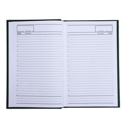 Ежедневник недатированный А5, 128 листов, обложка бумвинил, зелёный