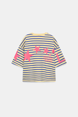 CAMISETA OVERSIZE RAYAS TEXTO / Amarillo - Zara фото 9