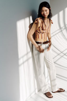 Top cropped con tirantes de lazo - H&m фото 2