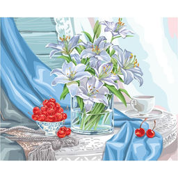 Алмазная мозаика с частичным заполнением на подрамнике «Лилии», 50×60 см