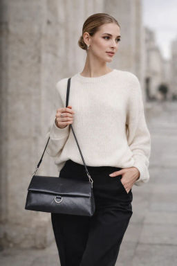 Женская кожаная сумка багет 0048-4