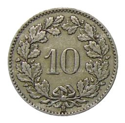 10 раппенов 1913 года Швейцария