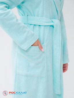 Женский халат с капюшоном морская волна МЗ-06 (58)