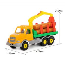 Автомобиль-лесовоз "Сталкер" (44297) в сеточке 47,5х16,5х26,5см, Полесье