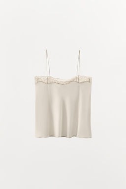 LACE SILK CAMISOLE TOP - Zara фото 5
