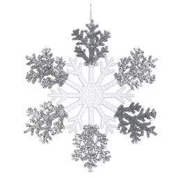 Изделие декоративное подвесное "Снежинка", L27 W0,5 H27 см, 3в.