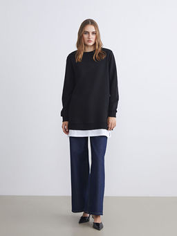 Bisiklet Yaka Kad?n Sweatshirt Tunik