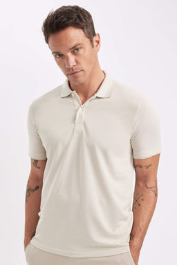 Slim Fit Dar Kesim K?sa Kollu Pamuklu Polo Tisort - Defacto фото 12