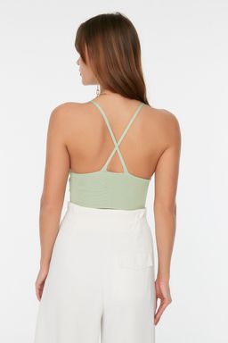Mint Super Crop S?rt Detayl? Ince Bluz TWOSS22BZ0760