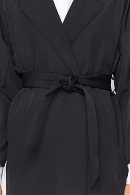 Trendyolmilla Bej Oversize Kusakl? Su Itici Uzun Trenckot TWOAW24TR00019  фото 17