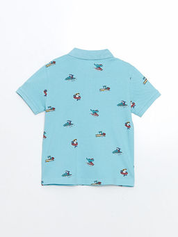 Polo Yaka Bask?l? Pike Erkek ?ocuk Ti??rt