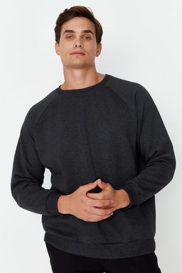 TRENDYOL MAN Siyah Regular Fit Ici Polar/S?cak Tutan Sweatshirt TMNAW23SW00190 - Trendyolmilla фото 8