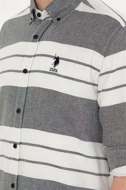 U. S. Polo Assn / Мужская темно-синяя рубашка с длинным рукавом - U.s. polo assn фото 7