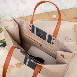 Сумка 33x13x25 / BLY-105 /уп 80/серая полоса - Галеонтрейд фото 4