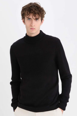 Standart Fit Yar?m Bal?kc? Yaka Triko Kazak - Defacto фото 4