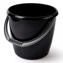 Ведро пластмассовое "Удачное" 5л, д22см, h20см, черный, без крышки (Россия)