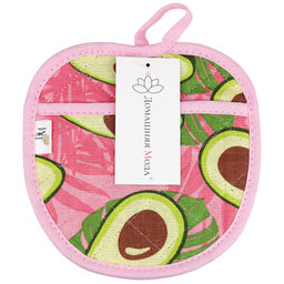 Прихватка с запахом 19х19см Авокадо, вид 7/1, форма Яблоко, рогожка 171г/м2, хлопок 100%, наполнитель - ватин 280г/м2, на пластмассовом подвесе, Домашняя мода (Россия)  фото 4