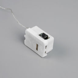 Цена за 2 шт. Гирлянда «Нить» 1 м роса. IP20, нить серебристая, 10 LED, 4.6 В, AG13×3 (в комплекте), 3 режима, свечение синее