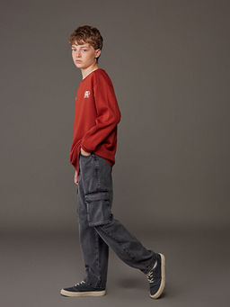 Erkek ?ocuk Kargo Jean Pantolon