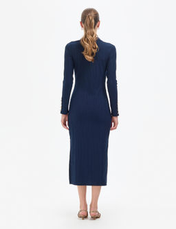 Lacivert Slim Fit _rme Elbise