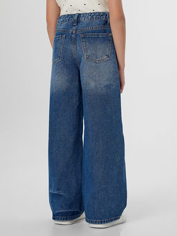 Джинсы для девочек синие wide leg - Mark formelle фото 3