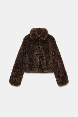 LONG FAUX SHEARLING JACKET - Zara фото 4