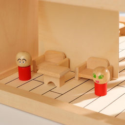 Домик кукольный с мебелью, 4 фигурки, 39 элементов