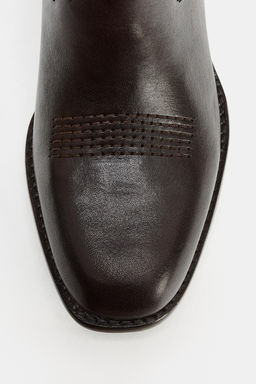 BOT?N PIEL COWBOY ANILLAS / Marr?n - Zara фото 5