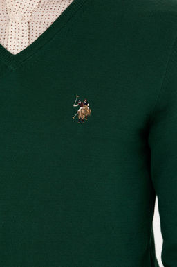 U. S. Polo Assn Мужской зеленый базовый свитер - U.s. polo assn фото 21