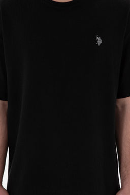 Erkek Comfort Fit Bisiklet Yaka Siyah Jakarl_ _nterlok Ti__rt Sepette S_rpriz _ndirim - U.s. polo assn фото 6