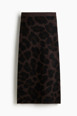 Falda en punto jacquard