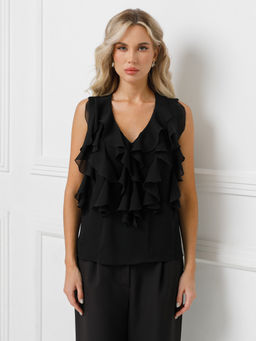 Блузка из шифона с эффектом креш