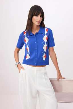 Saks Yazl?k Ozel Iplik Baklava Desenli Triko H?rka TWOSS26HI00018 - Trendyolmilla фото 2